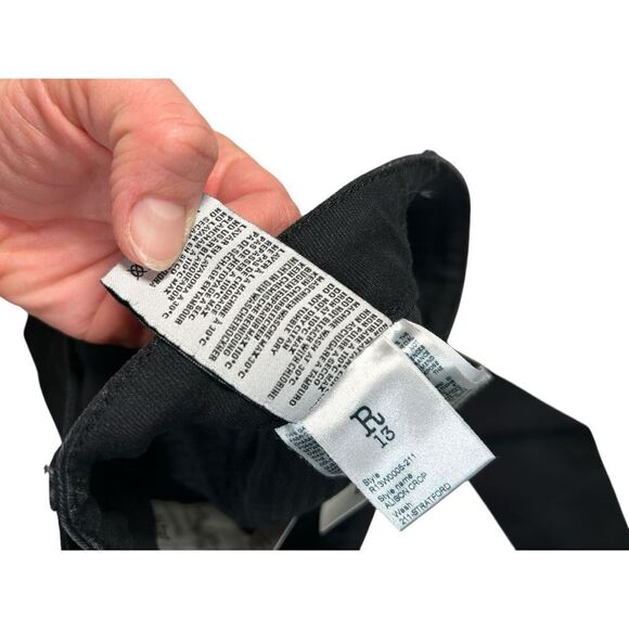 R13 Alison Crop Distressed Chewed Hem Stratford Black Skinny Jeans Size 24 - Picture 7 of 11